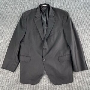 Peter Millar Suit Jacket 46 R Black Wool Luxury Designer Premium Sport Union